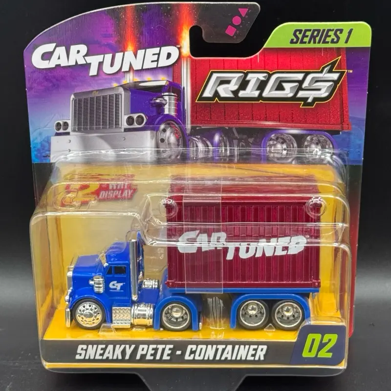 Car Tuned Rigs Series 1 - Sneaky Pete Container Truck #02 - Blue and Red