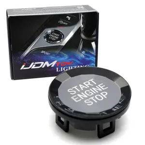 iJDMTOY Crystal Diamond Series Reflective Engine Push Start Stop Button w/Black Surrounding Trim For BMW Gxx 2 3 4 8 Series X5 X6 X7 Z4, etc