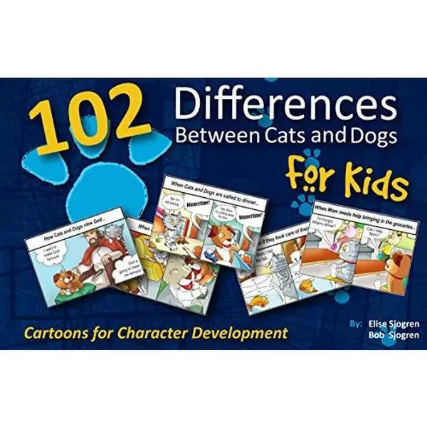 USED Book - 102 Differences Between Cats and Dogs for Kids by Robert Sjogren (Paperback) - English