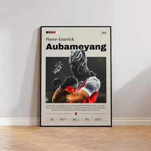 PierreEmerick Aubameyang Poster, Soccer Star Print, Football Decor, Sports Illustration, Fan Gift, Aubameyang Arsenal Artwork, Home Decor 45735 237