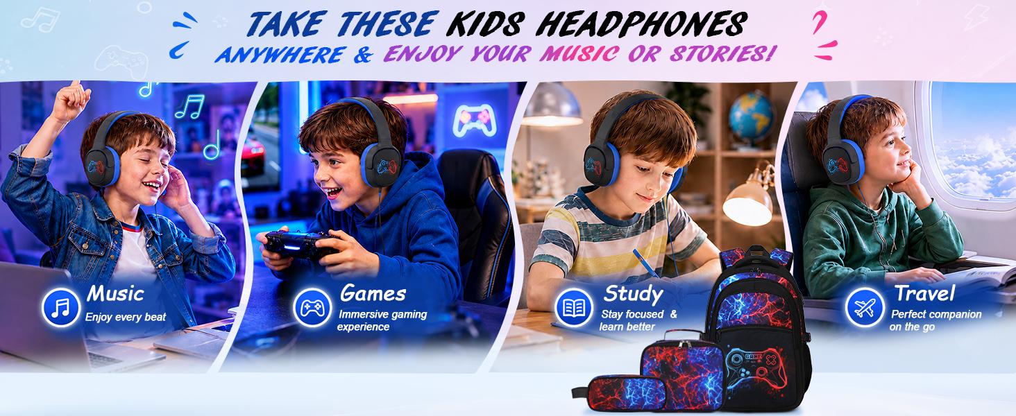 SIMILOVE 3/4PCS Boys Backpack for School, Cool Luminous Gamer Backpack for Boys with Lunch Bag&Pencil Case&Earphones, Kids Backpacks Bookbag for Teen Boy Elementary Middle High School with USB Charging Port, Back to School Gift, Birthday's Gift SIMILOVE 3/4PCS Boys Backpack for School, Cool Luminous Gamer Backpack for Boys with Lunch Bag&Pencil Case&Earphones, Kids Backpacks Bookbag for Teen Boy Elementary Middle High School with USB Charging Port, Back to School Gift, Birthday's Gift
