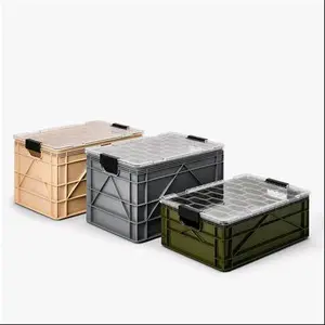 Sidio Crate Pack - 2 Gull & 1 Half Size SidioCrate, Stackable w/ Lids & Dividers