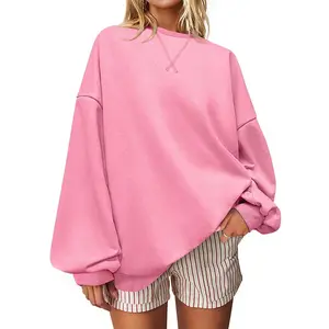 Women’s Oversized Striped Color Block Sweatshirt Dropped shoulder Casual Loose Pullover Long Sleeve Warm Top Winter Cozy Cute Baggy WomenswearGift