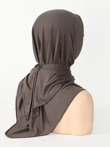 New Color Snap Button Instant Hijab, Soft Comfortable Breathable Jersey Hijab, Muslim Daily Wear Premium Jersey Hijab, Lazy Style Buckle Scarf
