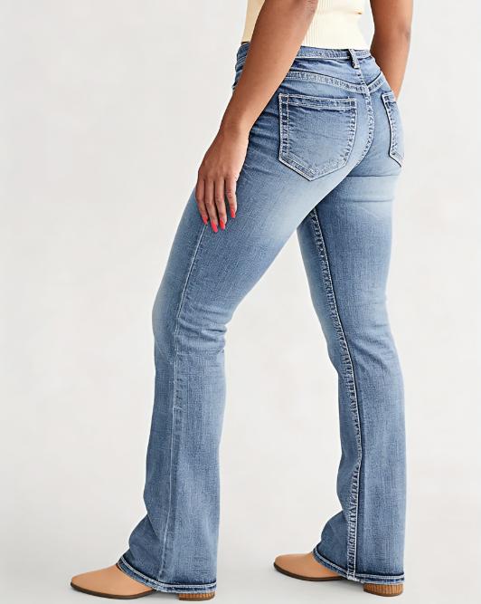Micro stretch denim jeans - comfortable, soft, breathable, suitable for casual denim women's clothing