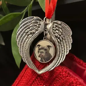 Metal Angel Wings with personalized photo