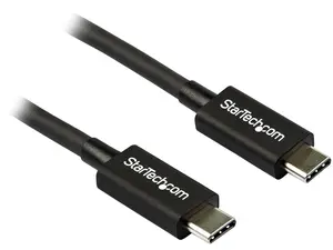 StarTech.com TBLT34MM80CM 0.8m/2.7ft Thunderbolt 3 to Thunderbolt 3 Cable - 40Gbps - Certified TB3 - USB C Compatible - Active - 100W PD (TBLT34MM80CM)
