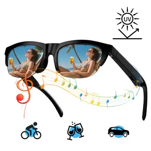 Smart Glasses,Multifunctional Audio Sunglasses,Bluetooth Sunglasses Audio Eyewear,Open Ear Music&Hands-Free Calling,Voice Control,Built-in Mic & Speakers,Athletic/Outdoor UV Protection Unisex,Men&Women Gifts