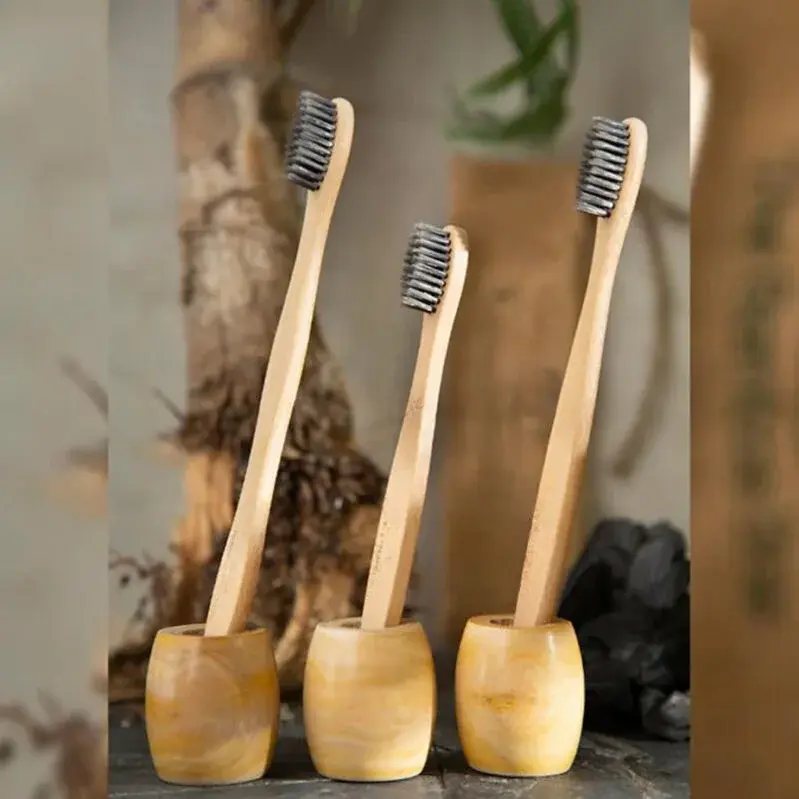 Bamboo Toothbrush | Charcoal Activated Bristles | Eco Friendly Toothbrush
