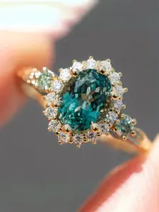 1 PC Elegant Cubic Zirconia Ring For Women For Wedding Engagement Anniversary Party Jewelry Valentine's Day Gift
