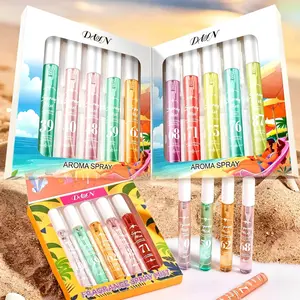 10-Piece Brazilian Fresh Perfume Spray Set, Vanilla Caramel Amber Fruit Scent, Curations Good Scent with Long-Lasting Formula, Travel-Friendly Essential, Perfect Summer Gift for Women