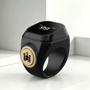 Smart Prayer Bead Counter Ring, Simple Islamic Style, 33/99 Vibration Alerts, APP Sync, Daily Dhikr Prayer Use, Muslim Essentials