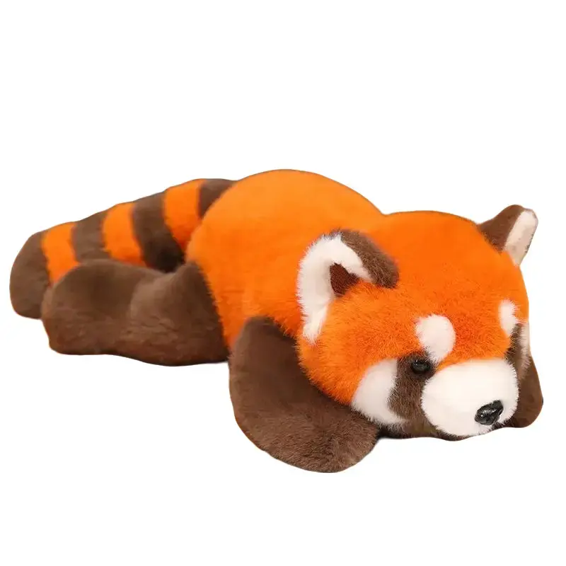 30-60cm Cute Red Panda Plush Toy Soft Stuffed Animal Doll Fluffy Hair Hug Pillow Kids Gift Sesame Street Elmo Take Along Buddy Plush plushies sprunki winnie pooh among us fantasy Cow Stuffed Animal Set totodile sleeping cartoon collection