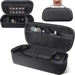 BEBONCOOL Large Capacity Hard Shell Travel Case for Switch Console, 2025 Switch 2, JC400 Controller - Custom Stitched Inner Tray, 10 Built-in Game Card Slots, Fits Charger, AC Adapter, Headset