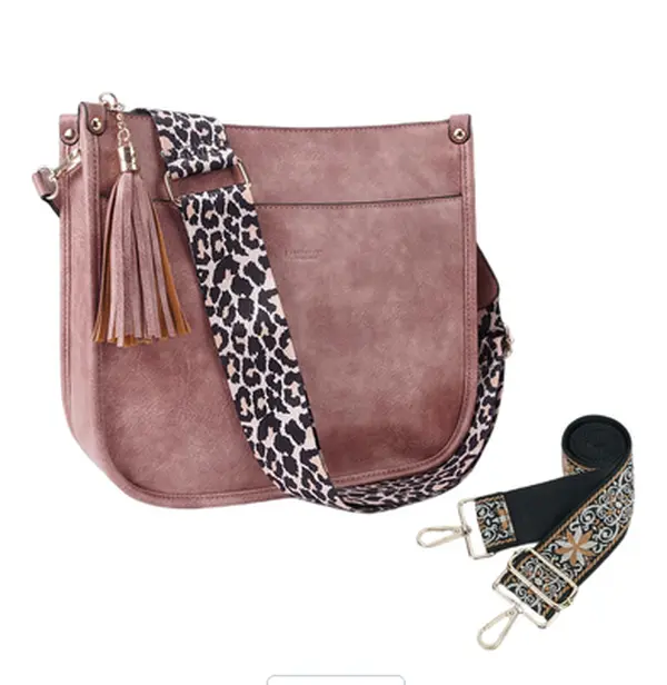 HKCLUF Crossbody Bag Purse for Women 1PCS/Set Leather Hobo Handbag Wallet Set With 2Adjustable Guitar Strap Shoulder Bag | Purse, 2PCS/Set, Leather, Wallet Set, Purse（No small bag included）