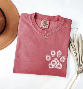 Comfort Colors Flowers Paw Shirt, Dog Mom Shirt, Mother's Day Gift, Gift for Her, Dog Mama Shirt, Birthday Gift, Pet Owner Gift, Gift for Best Friend