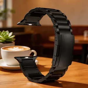 Men Metal Outdoors Titanium Alloy Strap for Apple Watch Ultra 3 2 1 49mm SE3 Watchband for IWatch Series 11 10 9 8 7 6 5 4 SE 46mm 45mm 44mm Sports Band Matte Sturdy Anti-slip Wear-resistant, Smartwatch Strap Smart Watch Straps Smart Watch Accessories