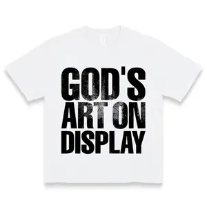 GOD'S ART ON DISPLAY Christian Faith T-Shirt - Inspirational Bold Print Tee, 100% Cotton, Unisex Classic Fit, Soft & Comfy