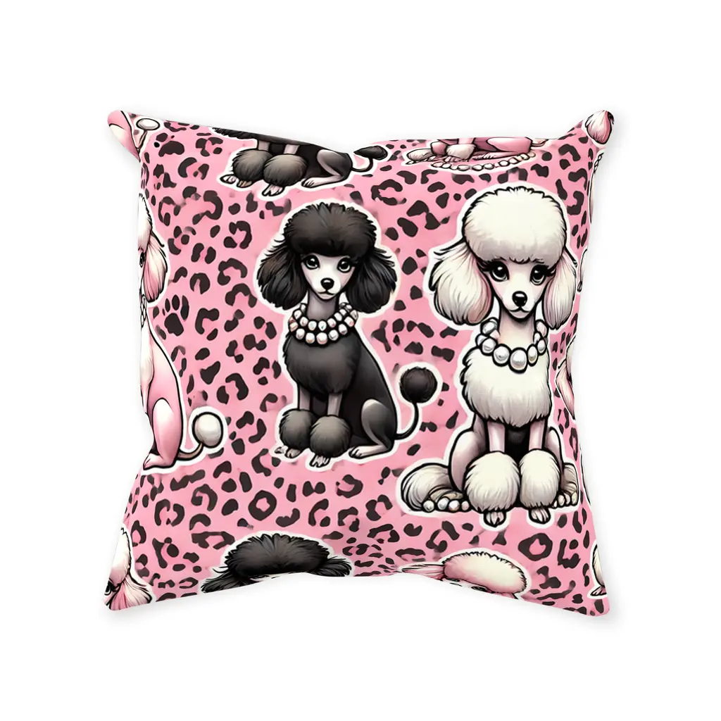 Soft Poodle Throw Pillow for [Bedroom/Living Room/Office]