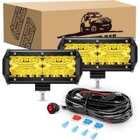 6.5 Inch 120W Amber LED Pods with wiring harness