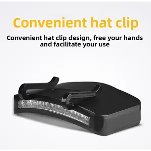 AAA Battery Powered Hat Clip Light - 11 LED COB Ultra Bright Portable Headlamp for Anglers & Camping