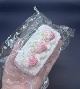 Frozen butter soft moldable strawberry rice cake Fruit Pastry Dessert