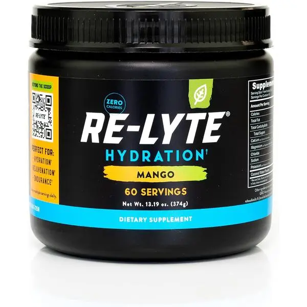REDMOND Re-Lyte Hydration Electrolyte Powder, No Added Sugar (Mango) | Hydration Powder