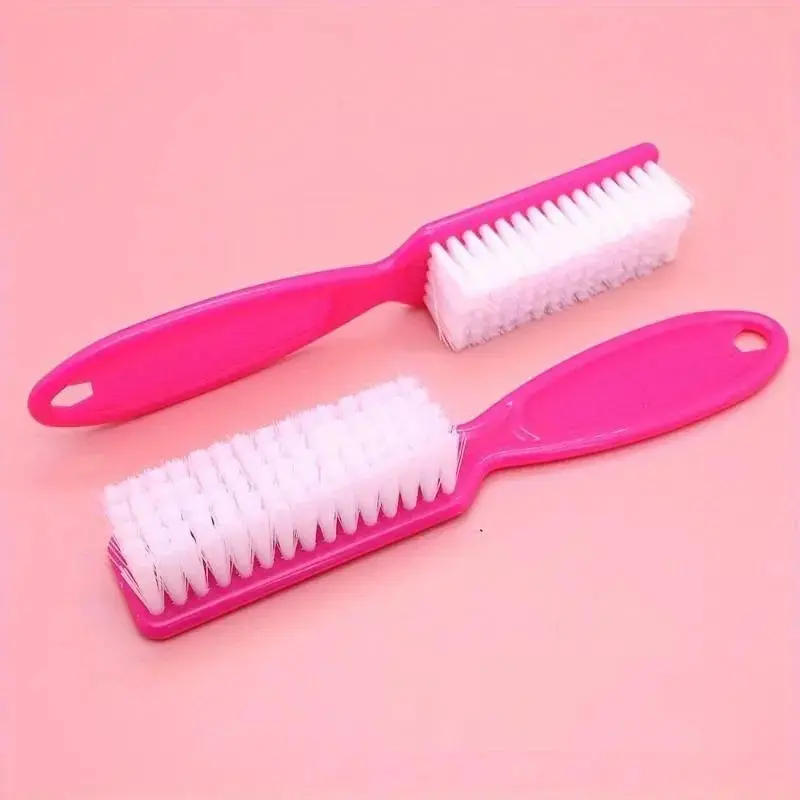 2Pcs Nail Brush for Cleaning Fingernails, Handle Grip Cleaning Brush for Nail and Toenail, Nail Dust Brush Manicure Pedicure Tools Scrubbing Brush Women Men Home Salon