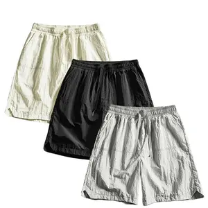 New summer ice silk quick-dry shorts; perforated, breathable unisex/couple shorts for commuting—simple yet stylish and distinctive; nylon crinkle fabric with zipper; casual cargo athletic mid-length shorts #SummerWins #fathersdaygift