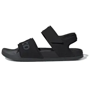 Adidas Adilette Sandal Polyester Hook-and-Loop Beach Sandals Unisex Black