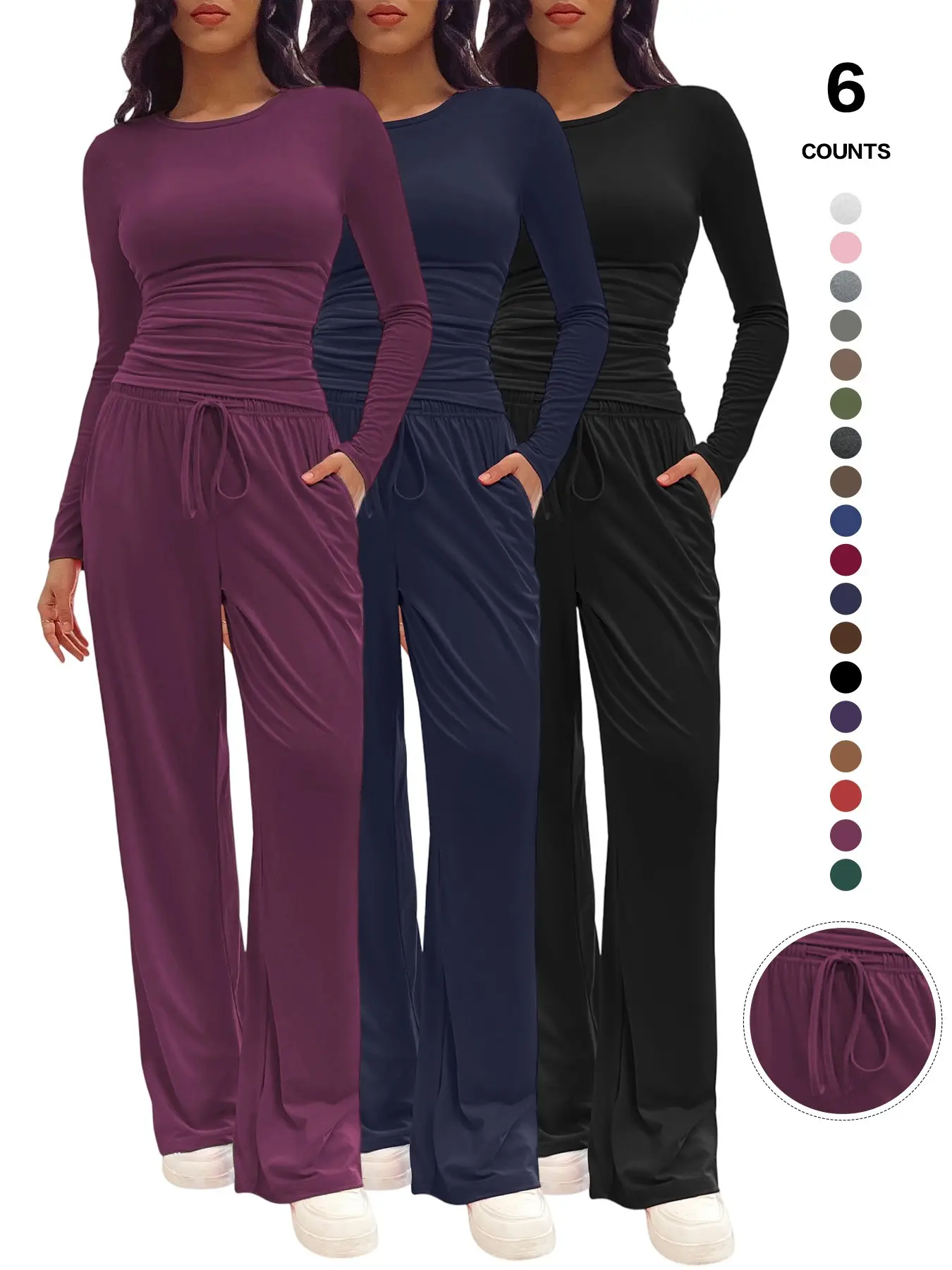 Black + Dark Blue + Rose Purple