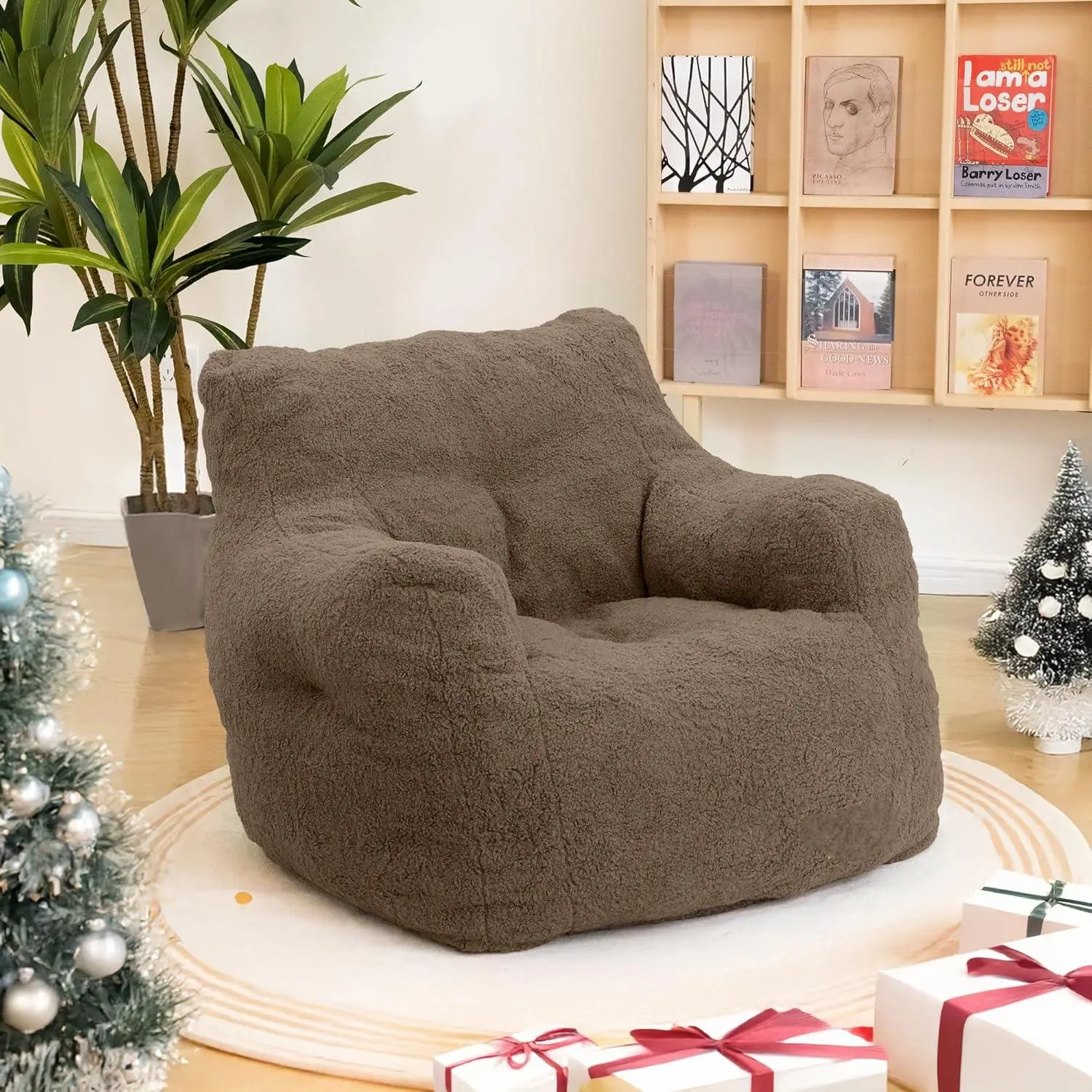 Shilucheng Beanbag Chairs - Super Soft Filled with Fluffy Memoryfoam, Luxurious Look, Easy to Move, Comfortable Seating & Strong Support,Wayfair Couch