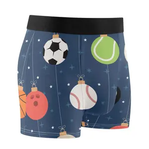 Men's Underwear Boxer Briefs Christmas Sport Baseball Basketball Football Underwear