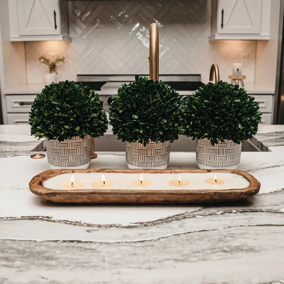 5-Wick Dough Bowl Soy Candle - Meditation