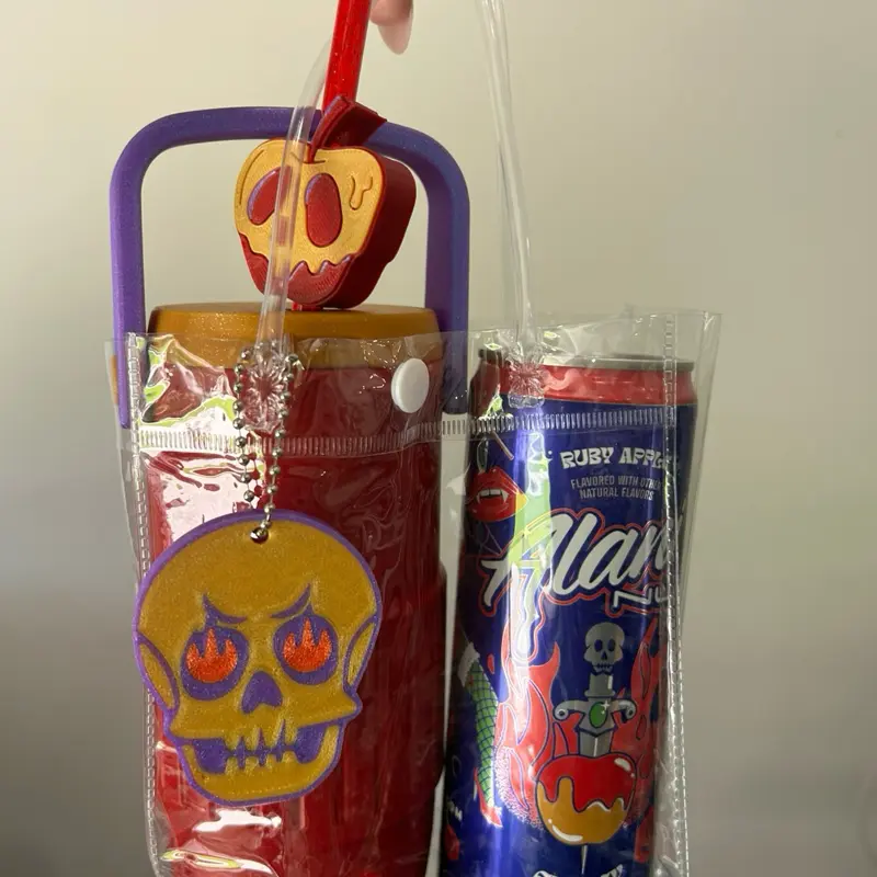 Ruby Apple Can Cooler Holder Gift Set 3D Printed in PLA for Festive Events and Parties