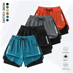 4PCS Women’s athletic shorts with striped print for added energy, double-layer design with built-in liner, towel pocket at the backwaist, suitable for yoga, Pilates, and fitness workouts.#SummerVibes