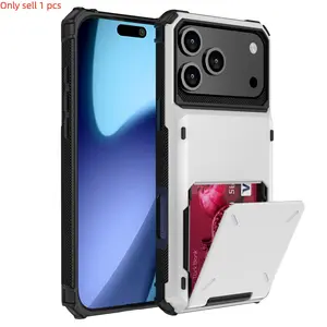 Wallet Case for iPhone Series 17/16e/15/14/13 Pro Max Plus, Dual Layer Shockproof Design with Card Slots & Hidden Flap Cover