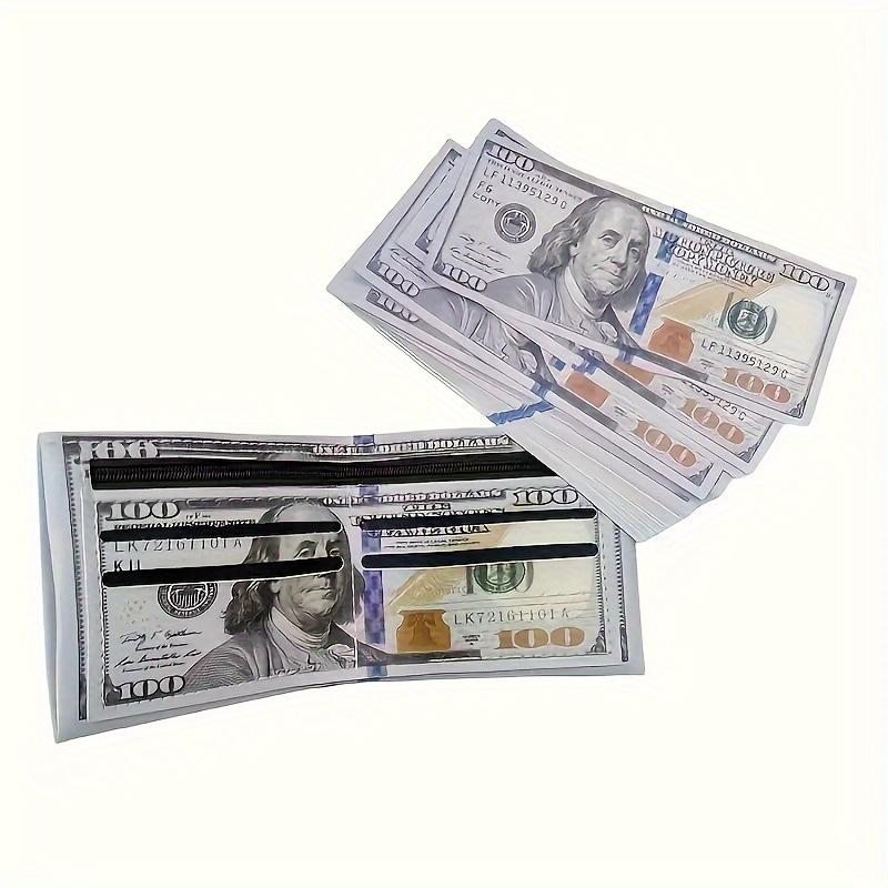 Vintage Retro Dollar Bill Wallet: PU Leather, Credit Card Holder, Zippered Coin Pouch, Foldable Design for Men