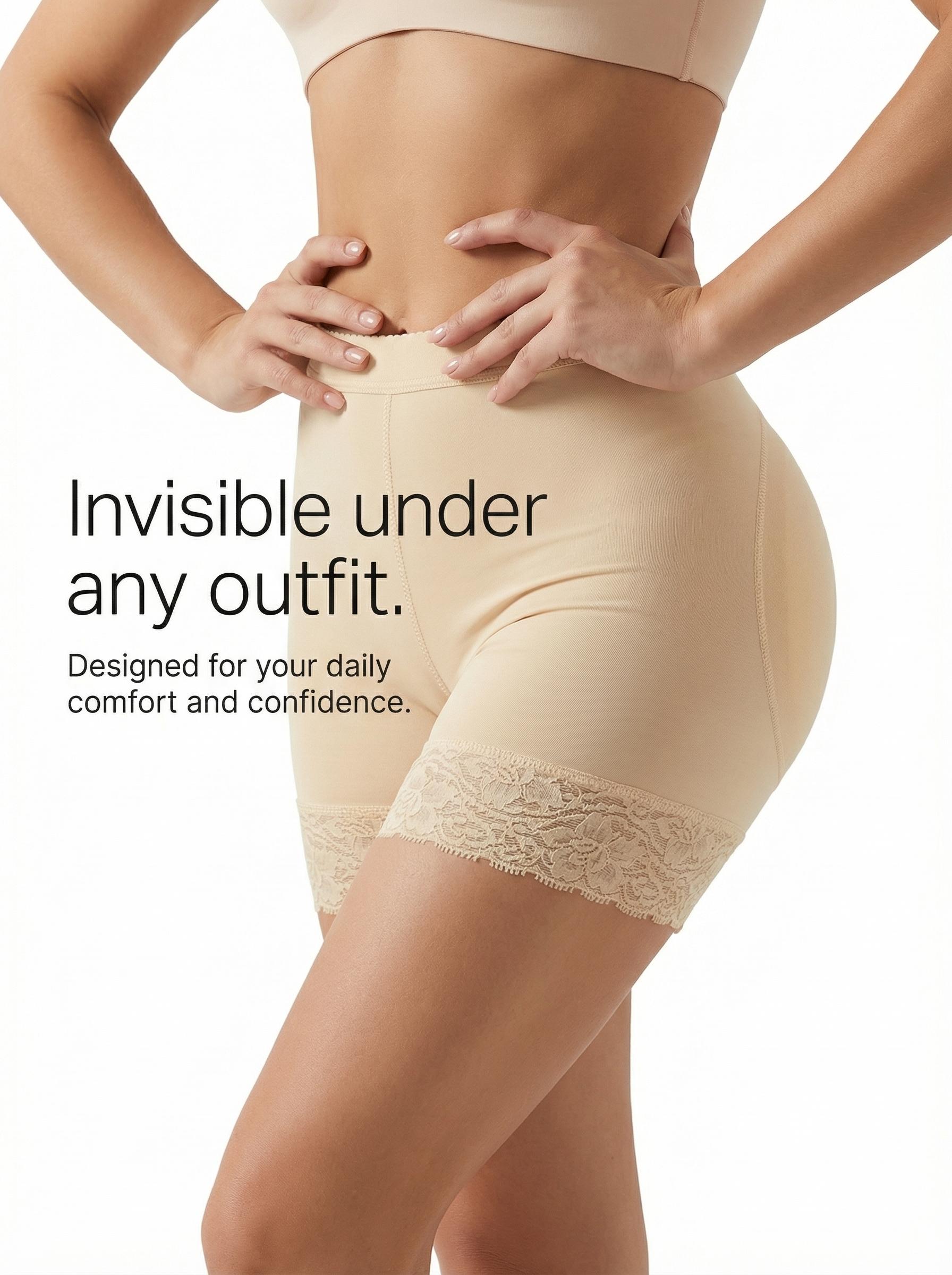 The waist-shaping underwear is elastic, breathable, and seamless with a belly control and hip lift design, providing a basic, minimalist, and multi-colored option for women to feel confident in their daily lives
