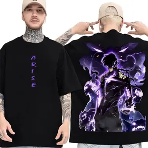 Sung Jin Woo Arise Character Shirt Solo Levelingg V2 Tee Anime Gift For Manga Lover Unisex 100% Cotton Short Sleeve Tshirt