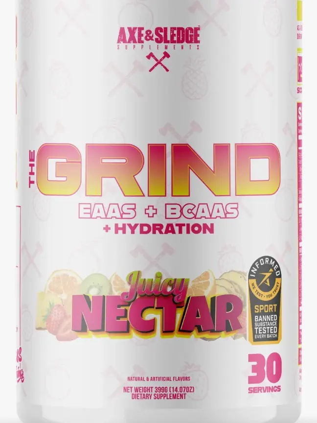 Axe & Sledge The Grind Essential Aminos And Hydration Natural Dietary Supplement Optimum Fitness BCAAS EAAS Muscle
