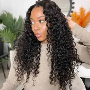 OQ HAIR 220% Density Pre Cut 9x6 TPart Lace Water Wave Wear Go Glueless Wigs With Drawstring Pre Plucked With Natural Hairline