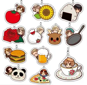 17 Styles Hetalia Axis Powers Acrylic Keychain Anime Peripherals Q Version Cute Cartoons Backpack Pendants, Cute Keyring Accessory, Fun Charm For Backpack Or Purse | High Quality and Customer Favorite Items
