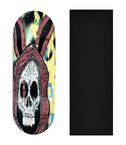 Heat Transfer Graphic Wooden Fingerboard Deck, Design Contest 2024 Winner, @fingertheboard.fb - "Lurker"