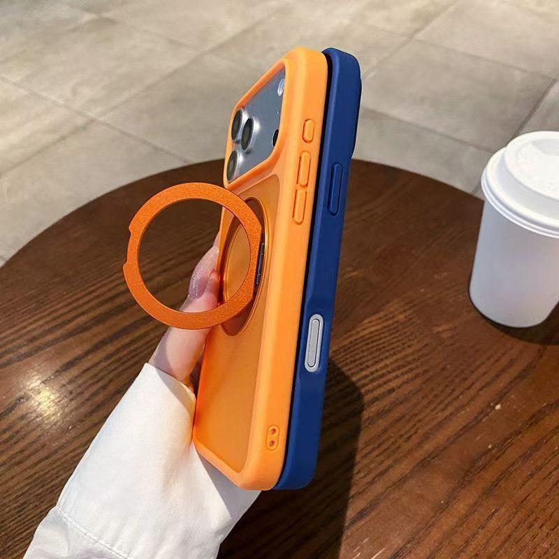 360° Rotatable Magnetic Kickstand Case for iPhone 17 16 15 14 13 12 Pro Max Plus, Skin-Friendly Matte Finish, Large Cutout Design, Shockproof Full Body Protective Phone Cover Perfect Gift for Her/Him