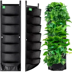 Upgraded Deeper and Bigger 7 Pocket  Vertical Garden Wall Planter For Yard Garden  Decoration