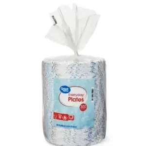 200 Pcs 8.5" Everyday Disposable Paper Plates Enjoy your Party