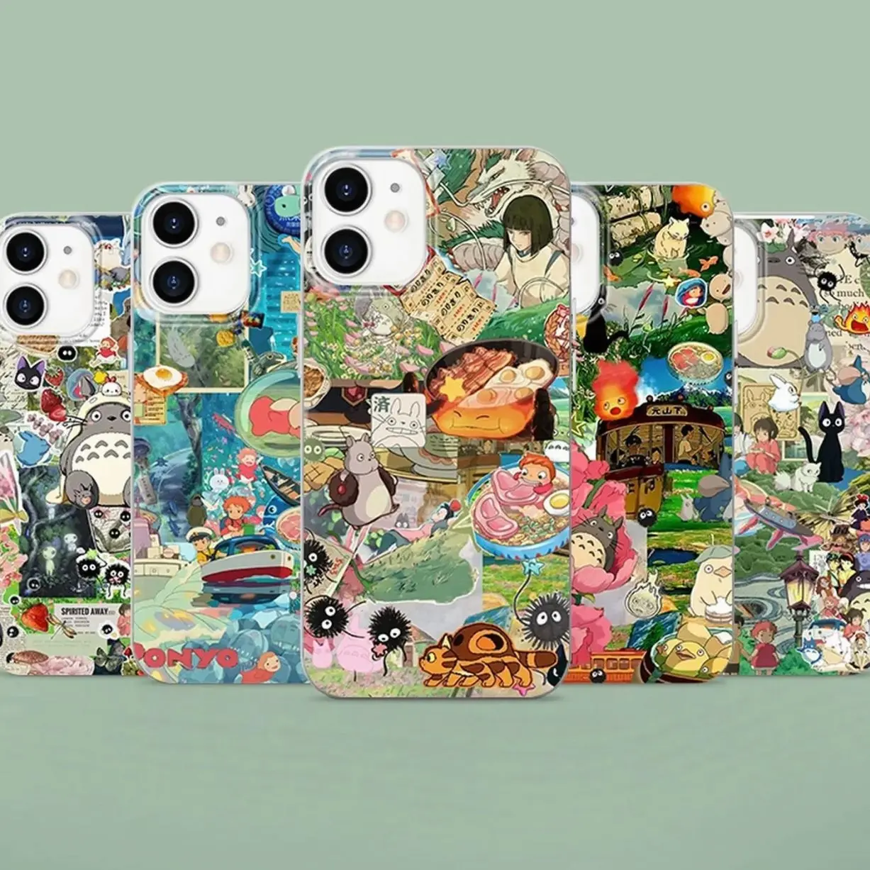 Totoro Forest Spirit Phone Case - Studio Ghibli Accessories with Button Protection, Wireless Charging Compatible, for iPhone 10,11,12,13,14,15,16,17 & Samsung Covers