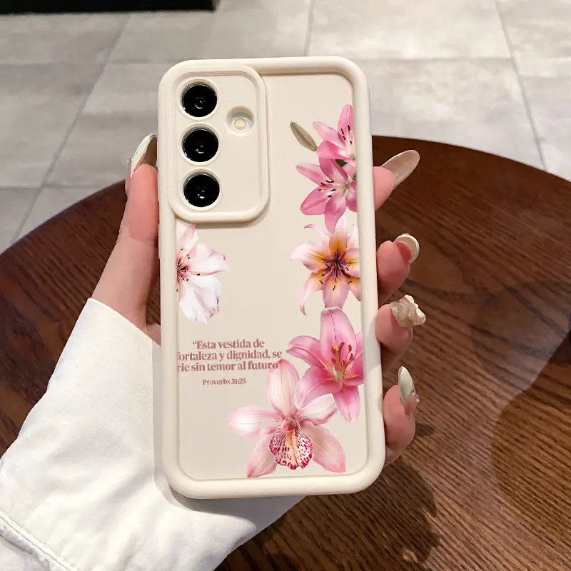 Phone case for Samsung S24 ultra plus S25 S23 S22 Ultra Pluss Floral Grace Advanced fashion gift Anti-Scratch Shockproof TPU Bumper Drop-proof Cover