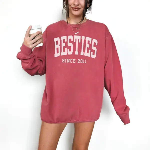Custom Besties Sweatshirt | Best Friend Gifts | Personalized Besties Crewneck | BFF Gifts | Work Besties Sweater | Best Friend Christmas Gift | Sorority Sweatshirt